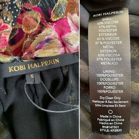 Kobi Halperin August Paisley Print Jacquard Blouse in Fire Multi Size‎ S - Picture 10 of 12